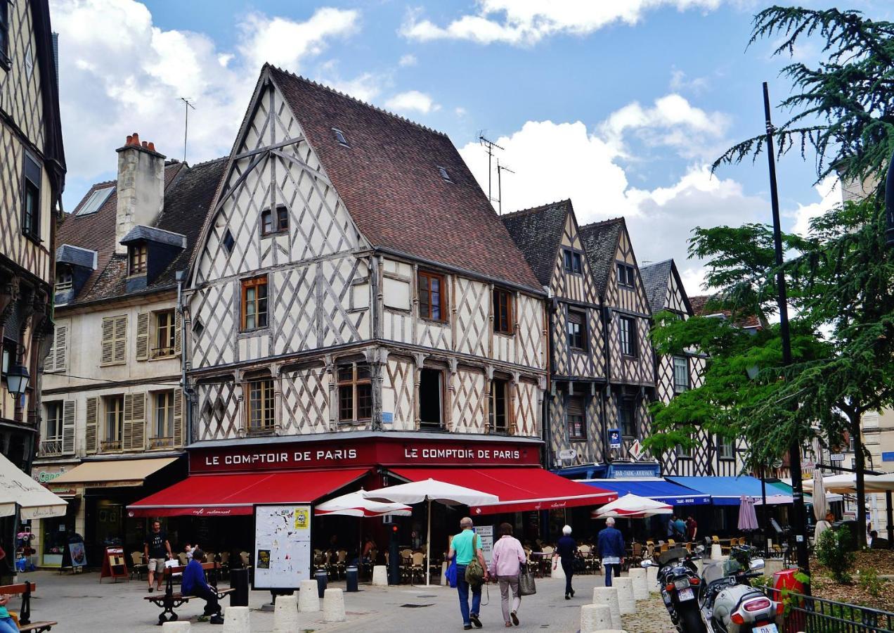 Les Volets Bleus - Deux Appartements Et Un Studio, Jardin Bourges Bagian luar foto